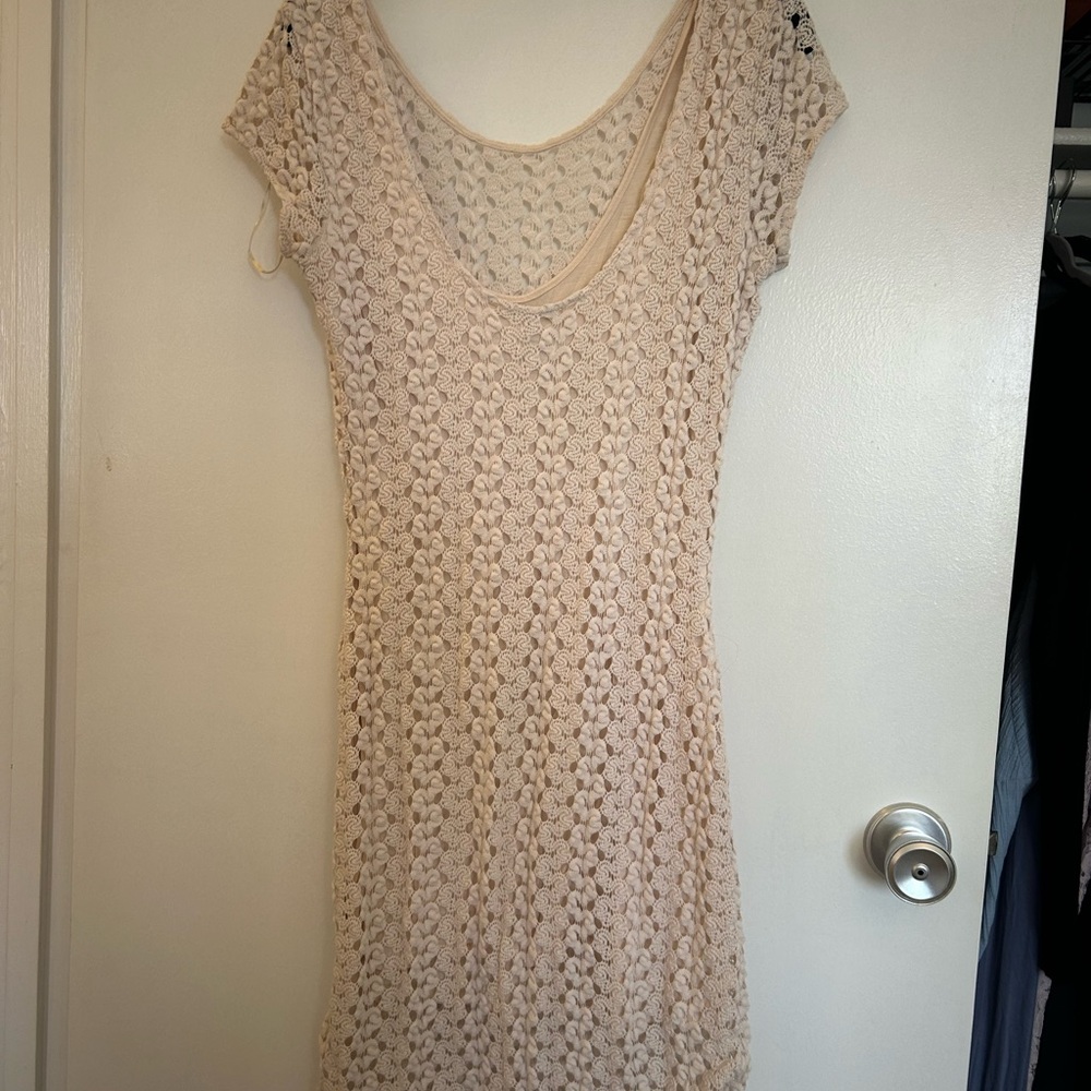 Free People Elegant Cream Crochet Dress - Picture 2 of 4